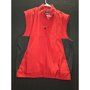 Bolle Golf Mens Sleeveless Vest Red Black Water Wind Resistant Full Zip L